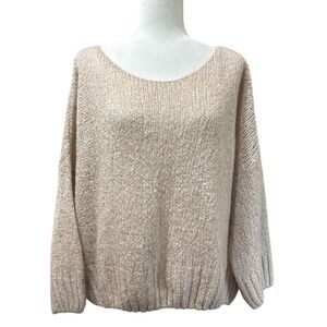 Vivian Shyu Made in Italy Knit Sweater Mohair Wool Blend Beige Oversized Women M